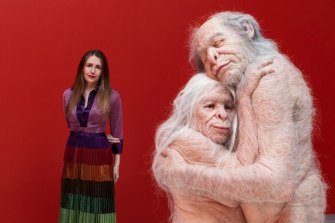 Australian artists, including sculptor Patricia Piccinini, pictured here with her work Sanctuary, are not given the same recognition by the Federal government as they are overseas.