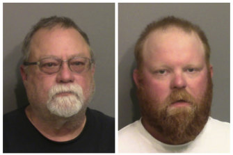 Gregory McMichael, left, and his son Travis McMichael, have been charged with murdering Ahmaud Arbery.