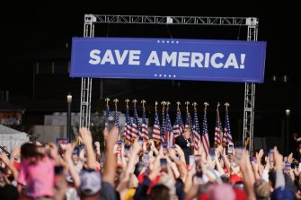 Trump’s Save America rallies resemble his presidential campaign gatherings - except that he only hints that he will run again. 