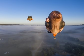 The Skywhale family will fly above Melbourne for the first time. 