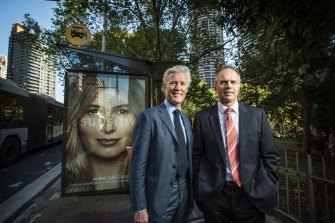 JCDecaux chairman and Co-CEO Jean-Francois Decaux and Australian CEO Steve O’Connor.