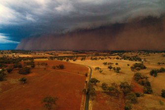 A dust storm near Orange, NSW, in January. There is no good news for the world in the most sophisticated and exhaustive report on climate change ever undertaken.