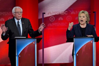 Bernie Sanders and Hillary Clinton seek to woo Democrat primary voters in New Hampshire in 2016.  