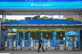 Day six of the Australian Open on February 13, 2021, with no crowd due to a stage 4 lockdown in Victoria. 