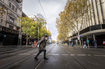 A quiet Melbourne CBD on Wednesday as Melburnians brace for stricter COVID-19 restrictions. 