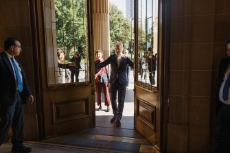 The director of The Art Gallery of NSW Michael Brand, opening the doors after three months of closure due to the COVID-19 lockdown.