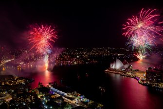 Sydney’s 9pm fireworks. 