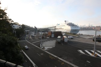 A cruise ship docked at White Bay in 2013. 