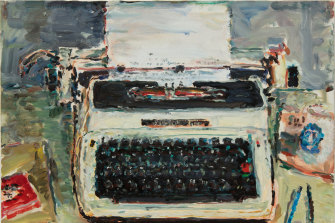 Singer typewriter in Don's shed, Perth. 