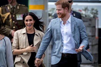Harry and Meghan in Melbourne during their 2018 royal tour downunder. 
