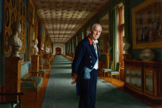 Heimans’ 2017 portrait of Prince Philip is set in the Grand Corridor at Windsor Castle.