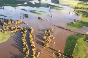 Aerial surveillance of flood waters over Forbes and Parkes over the last 36 hours.
