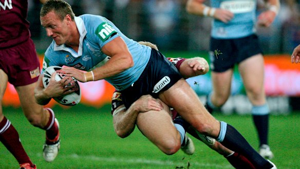 Centre stage: NSW Origin great Mark Gasnier is tutoring Jack Wighton.