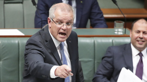 Prime Minister Scott Morrison lashes out during question time last week.