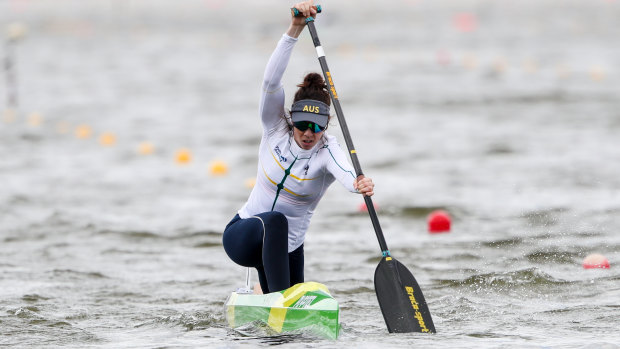 Olympic dream: Bernadette Wallace is trying to qualify for Tokyo with canoeing partner Josephine Bulmer. 