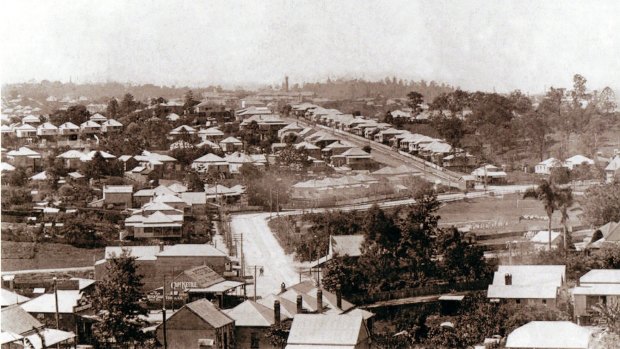 View across Milton Heights from Rosalie, circa 1914.