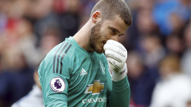 Costly blunder: Manchester United's David de Gea.
