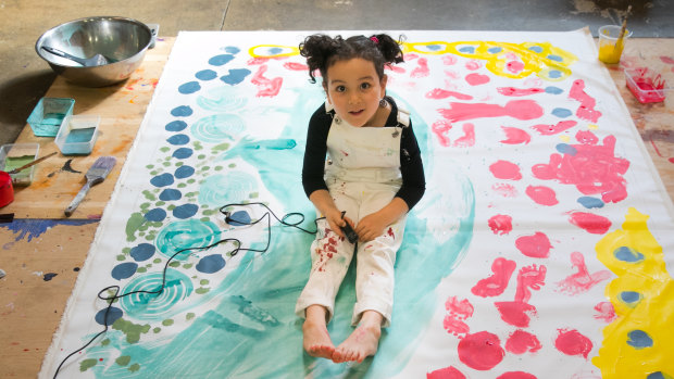 Six-year-old Ginger Ren Jones-Evans is a Melbourne-based, Sydney-born abstract artist . 