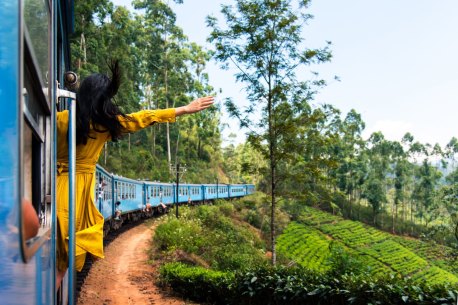 ON TRACK TO OHIYA: Sri Lanka has over 1500 kilometres of railway line and the higher you get the more scenic the journey. From Nan Uoya, at 1613 metres, it's an hour by train to Sri Lanka's third highest railway station at 1774 metres. Ohiya opened in 1893 as part of a British colonial government network created to transport tea and coffee from the hill country to the port of Colombo. The best views of villages, farms and forest on this north-to-south route are from the right-hand side of the train. Tickets can be bought on the day at the station and dangling your limbs out the windows and doors is permitted. 