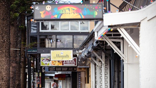 Ghostly quiet, Byron Bay is partway through a seven-day lockdown as a result of the man’s travel.