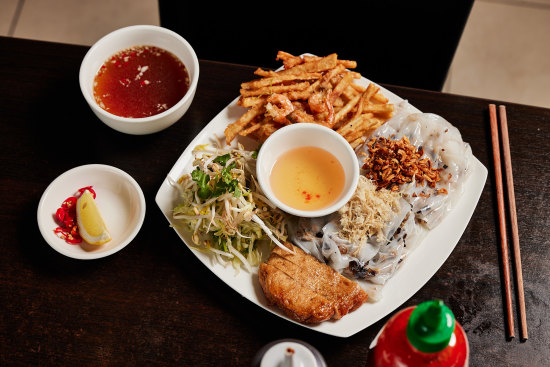 Vietnamese breakfast at Xuan Banh Cuon.