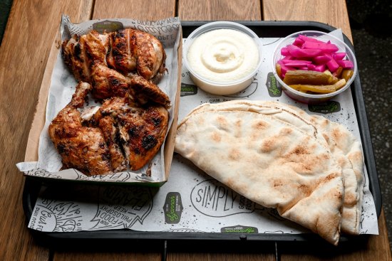 El Jannah’s whole chicken plate.