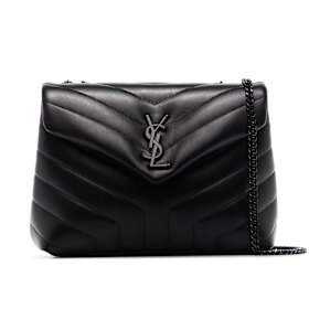 Harris covets this padded Saint Laurent “Loulou” quilted handbag.