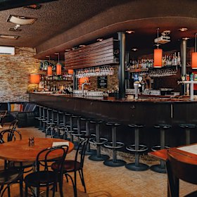 Inside the Richmond pub.