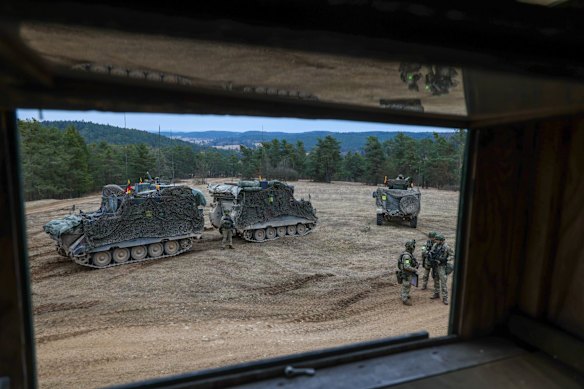 A US-NATO training exercise at the US Army’s Hohenfels training area in Germany last month