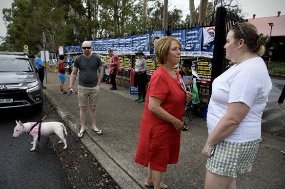 Labor candidate for the seat of Penrith Karen McKeown in Cranebrook today.