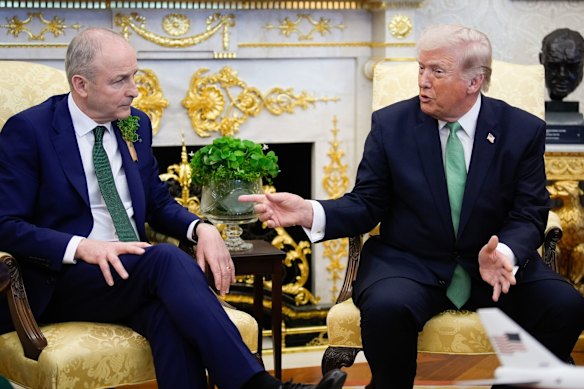 Ireland’s prime minister, Micheál Martin, was moved to defend Britain’s Keir Starmer and allied support for Ukraine during his meeting with Trump.