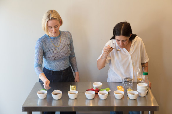 Imogen Hayes and Christina Trabucco of TINA (This Is Not Alcohol), which makes tea-based pre-packaged drinks.