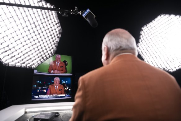 Alan Jones in the studio in April.