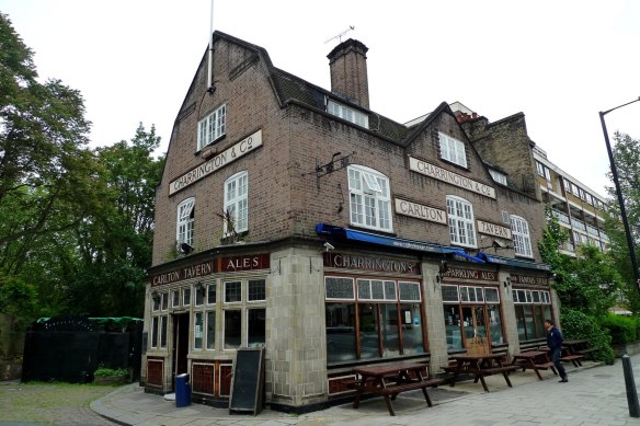 The Carlton Tavern in London was illegally demolished in 2015. It reopened in 2021 after its reconstruction was ordered by a west London council.