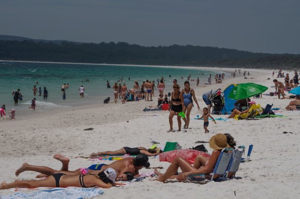 Hyams Beach has been promoted as having some of the world's whitest sand, but it has become a victim of its own success.