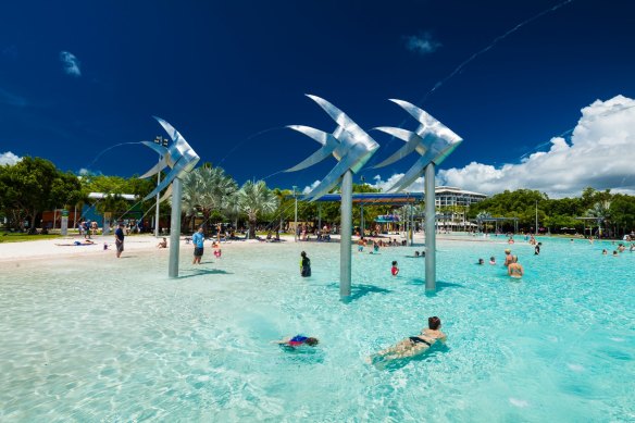Cool off in the public lagoon on the Esplanade in Cairns.