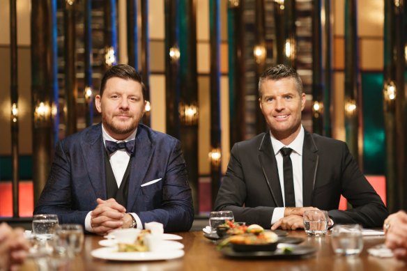 My Kitchen Rules judges Manu Fieldel and Peter Evans.