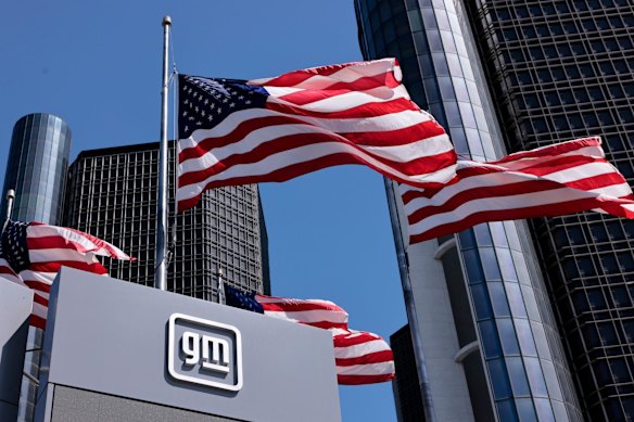 General Motors headquarters iin Detroit, Michigan.