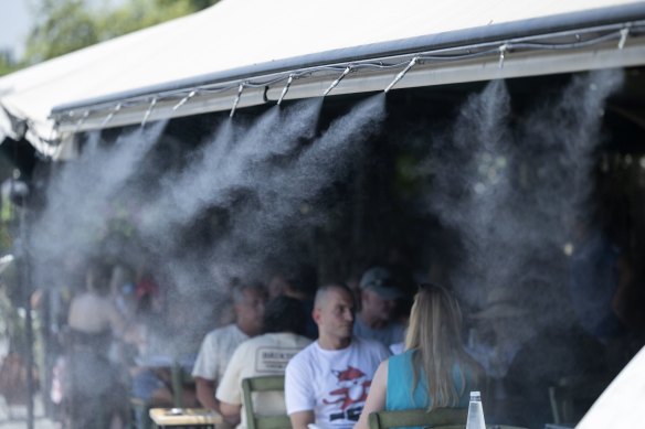 Mist sprays were used across Europe during its recent summer heatwave.