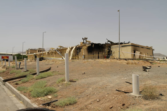 The damaged building at Iran's Natanz uranium enrichment facility.