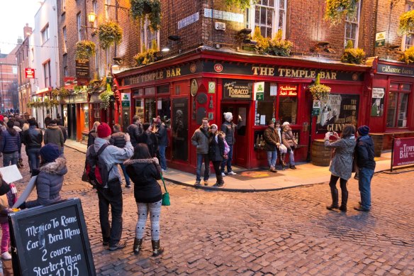 The Temple Bar historic district of Dublin, a city plagued by a rash of violence.