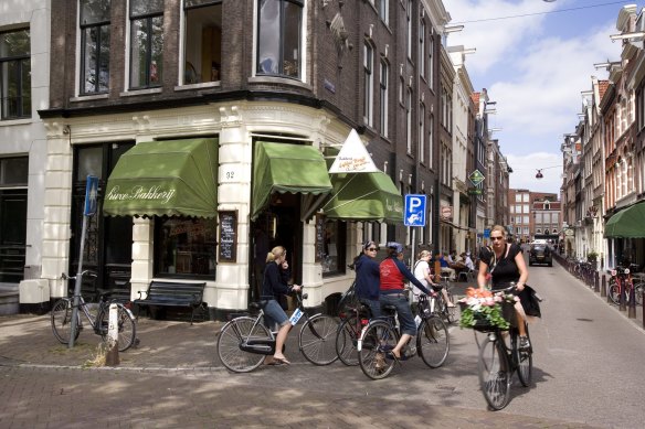 Amsterdam is famed for its bike-friendliness.