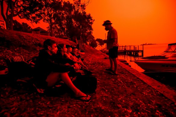 The sky turns red in Mallacoota on January 3.