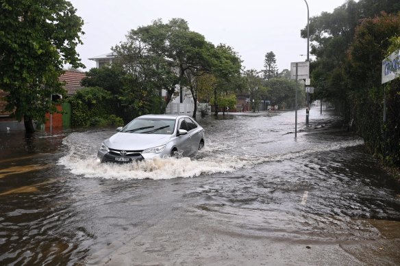 Flash flooding is occurring across the city. 