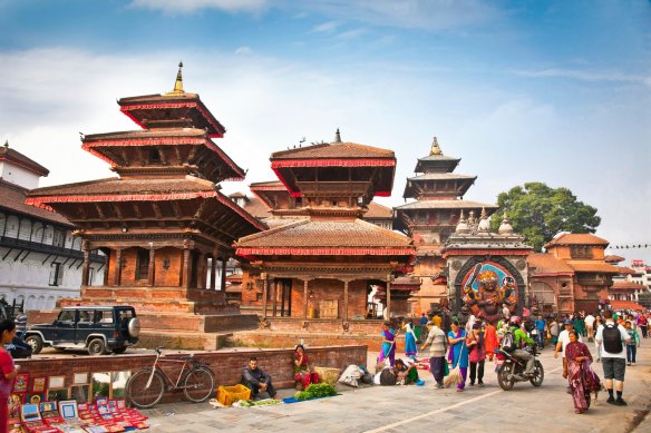 Durbar square in Kathmandu, Nepal. 