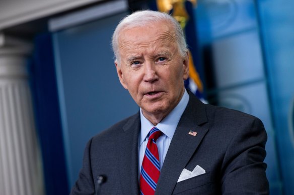 US President Joe Biden at the White House on Friday.