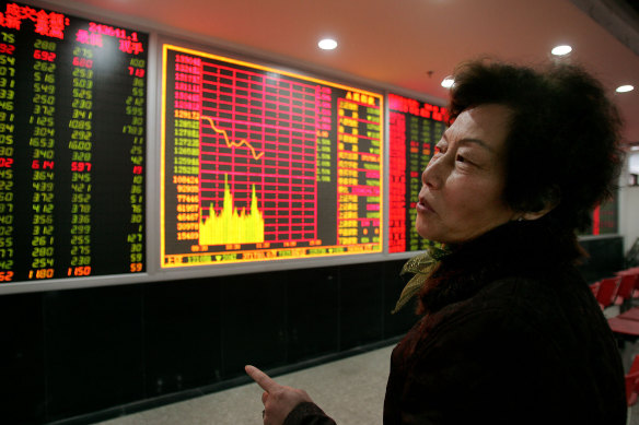 Foreign investors are taking flight from China’s sharemarkets.