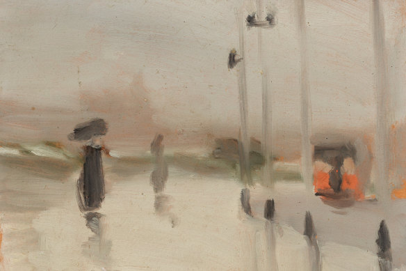 Clarice Beckett, Wet day, Brighton, c 1928