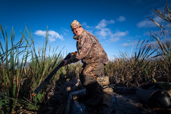 A duck hunter at Connewarre Wetland, south-west of Melbourne, last year. 