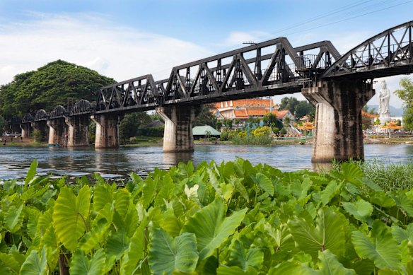 The actual bridge over the River Kwai, in Thailand.